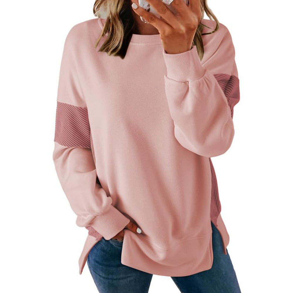Round Neck Multicolor Round Neck All-matching Casual Loose Sweatshirt