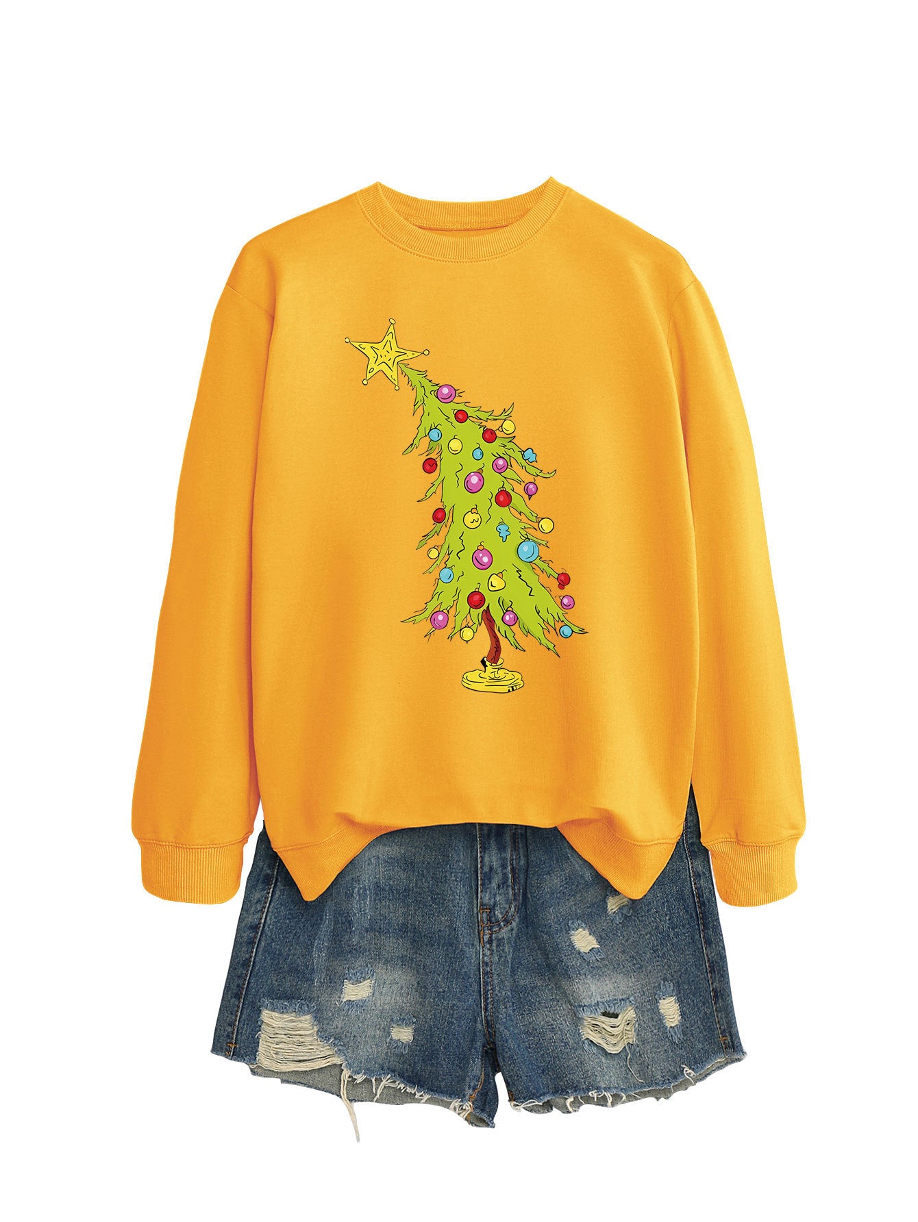 Five-pointed Star Green Christmas Tree Fashion Sweater Female