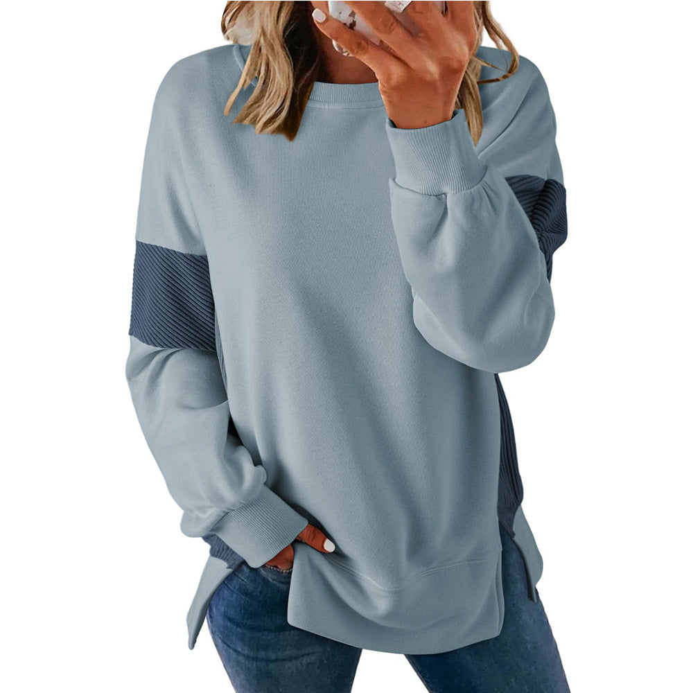 Round Neck Multicolor Round Neck All-matching Casual Loose Sweatshirt