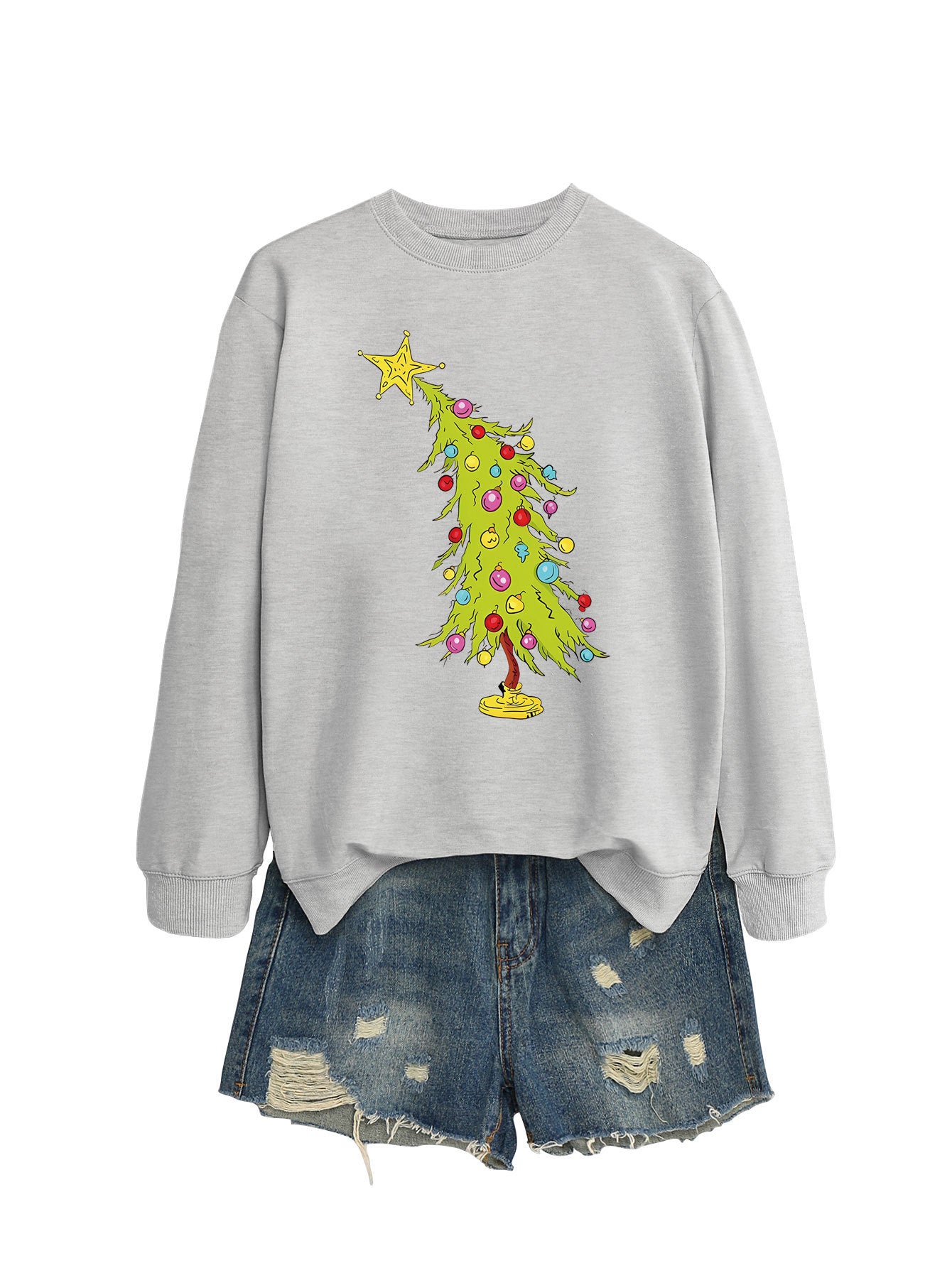 Five-pointed Star Green Christmas Tree Fashion Sweater Female