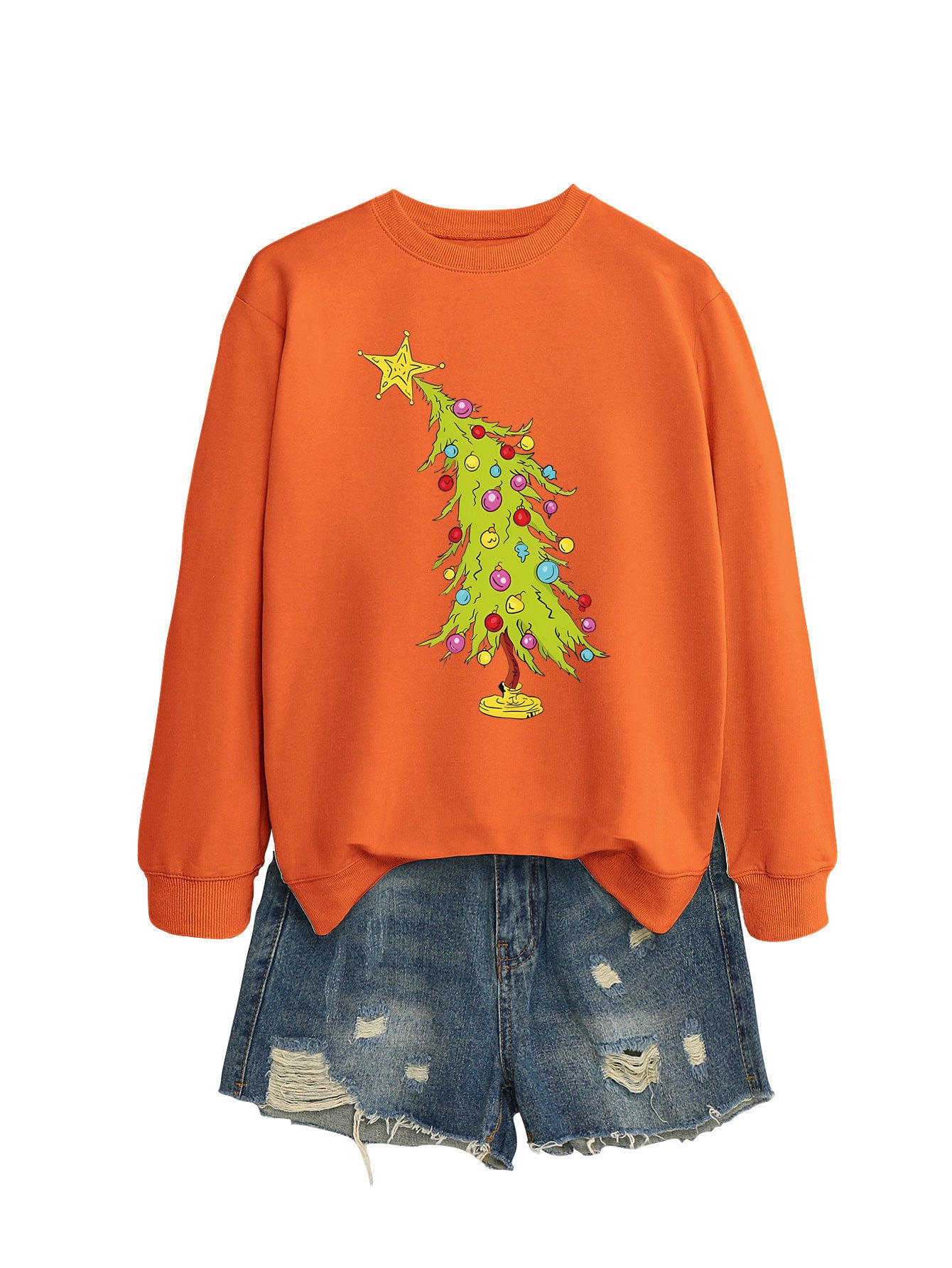 Five-pointed Star Green Christmas Tree Fashion Sweater Female