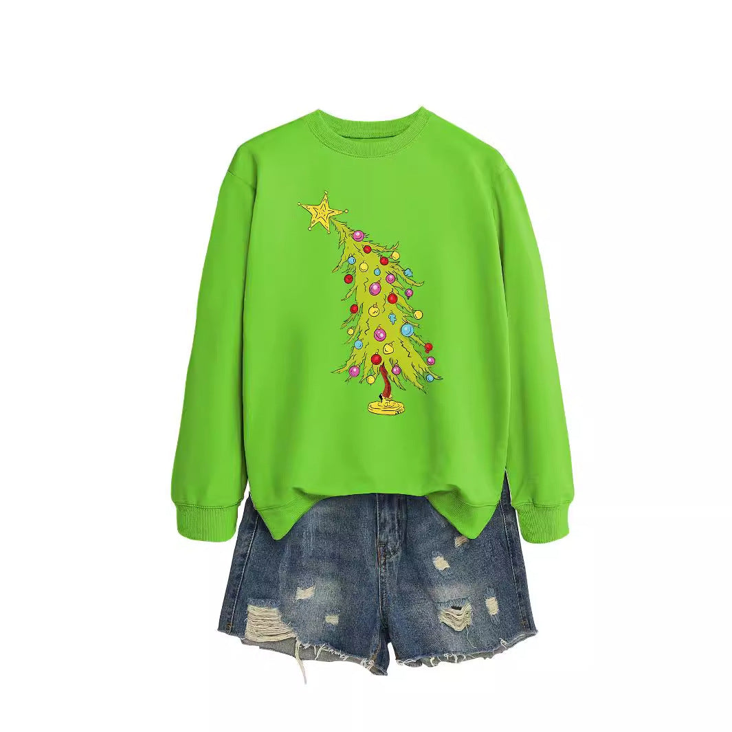 Five-pointed Star Green Christmas Tree Fashion Sweater Female