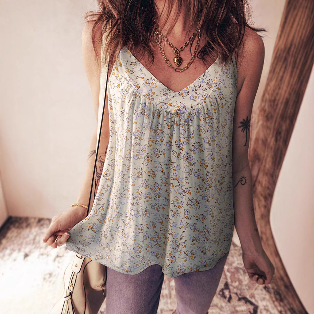 Women's Non-elastic Adjustable Floral Printed Suspenders
