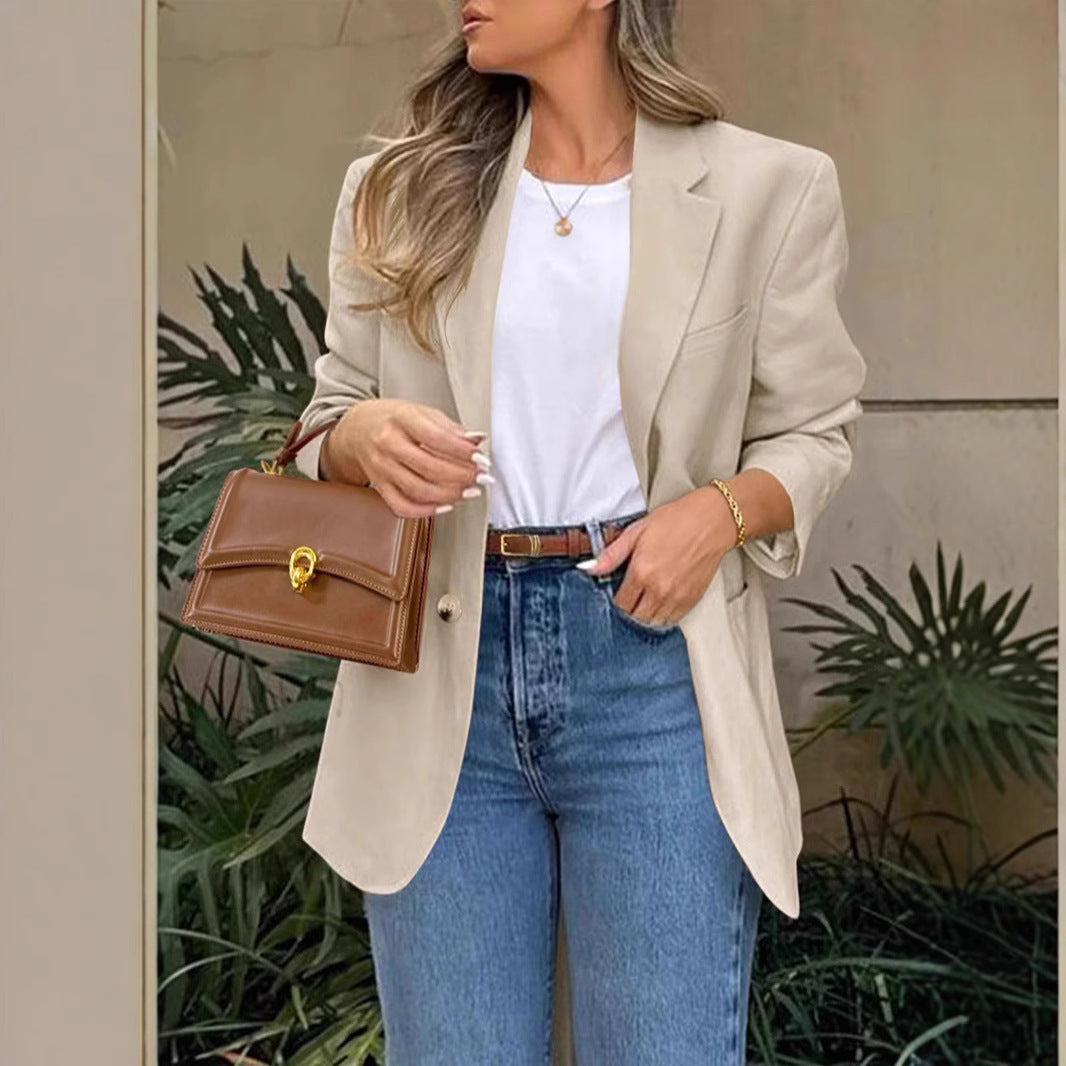 British Style Casual Long Sleeve Coat