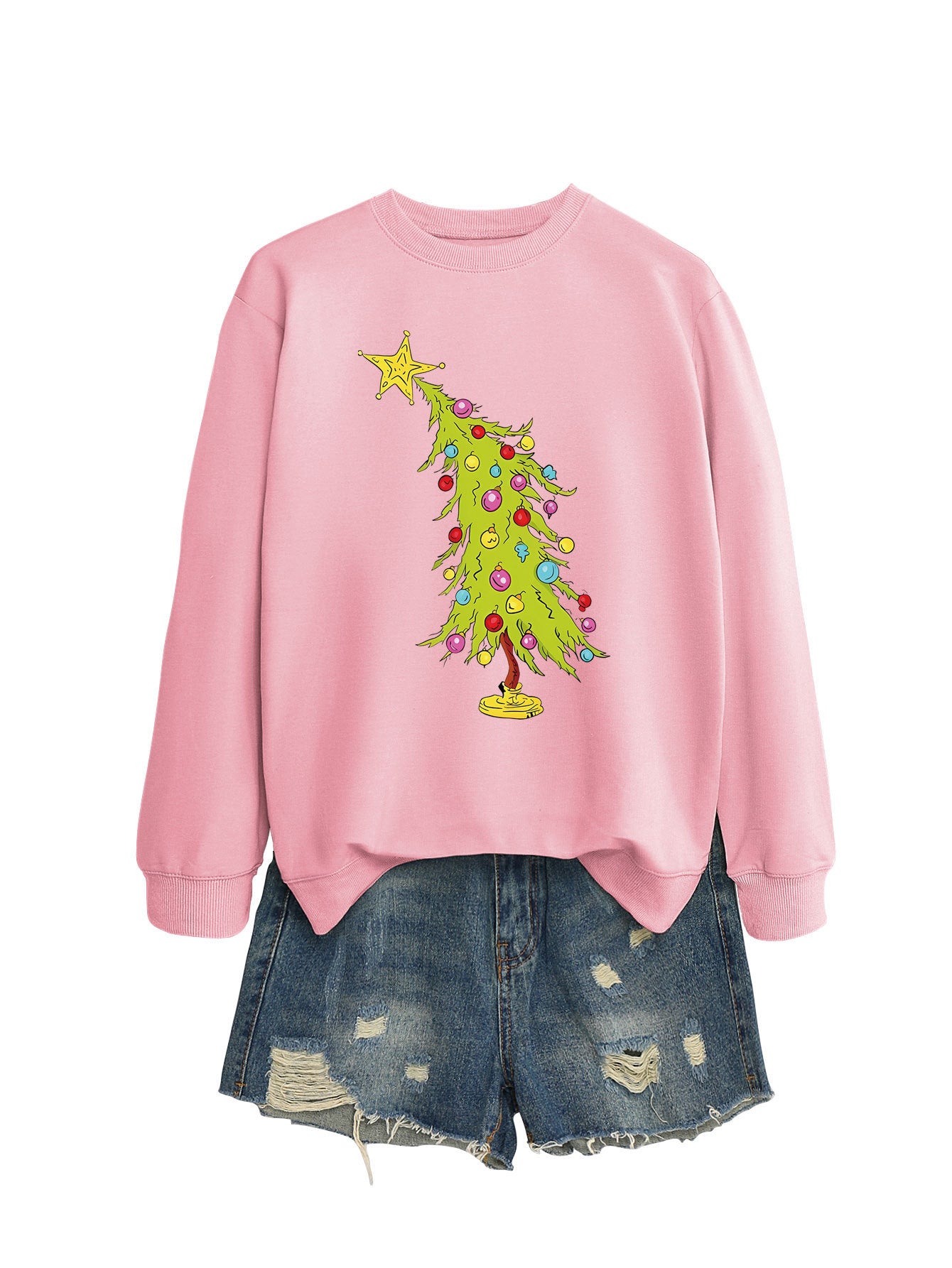 Five-pointed Star Green Christmas Tree Fashion Sweater Female