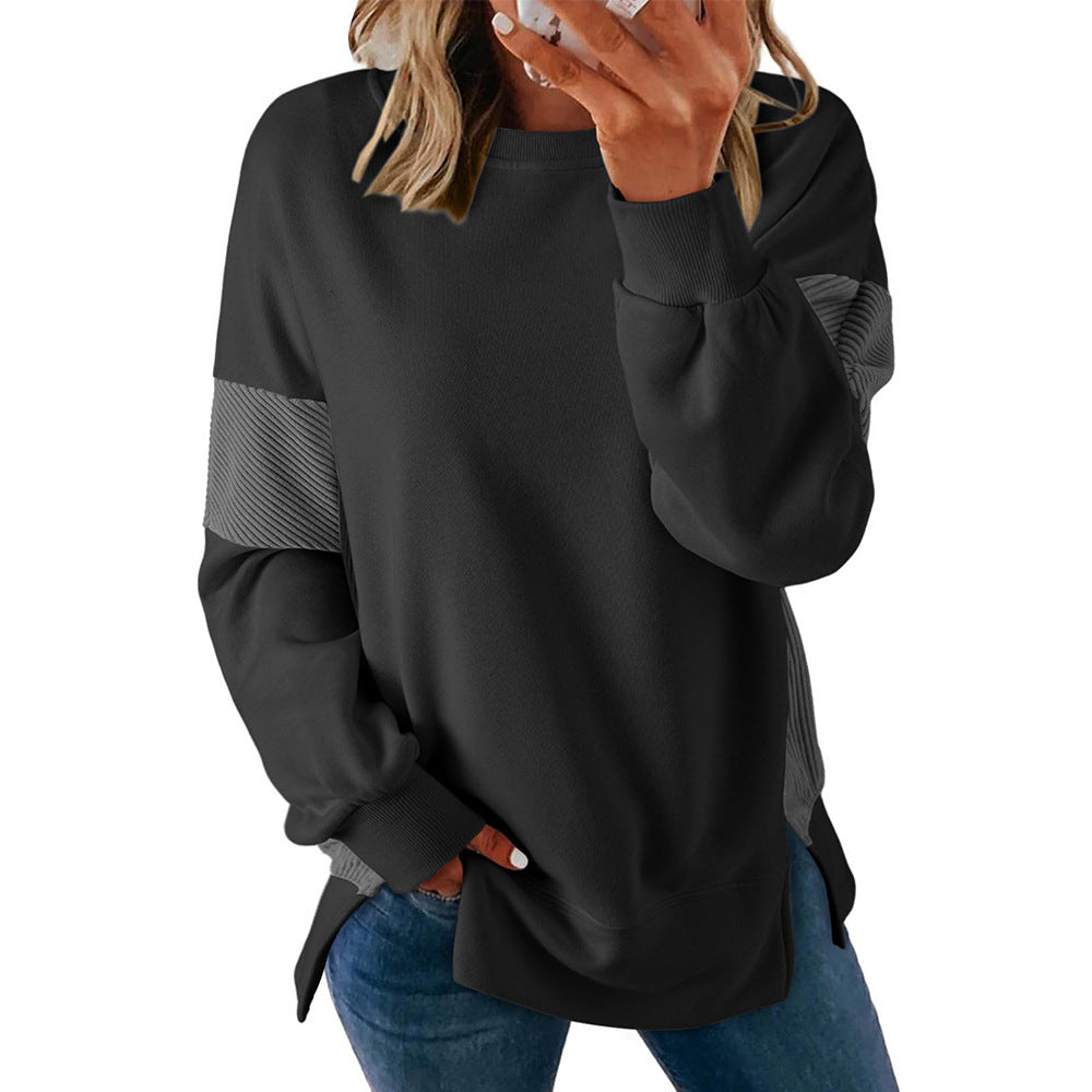 Round Neck Multicolor Round Neck All-matching Casual Loose Sweatshirt